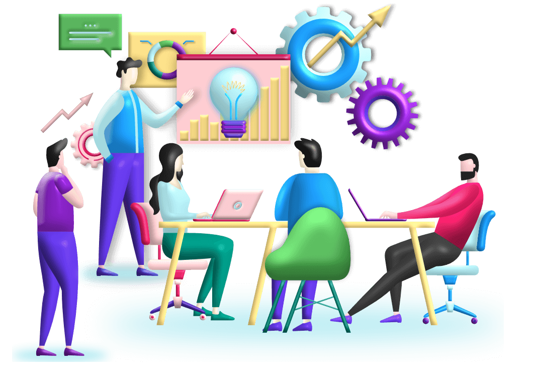 Team meeting illustration